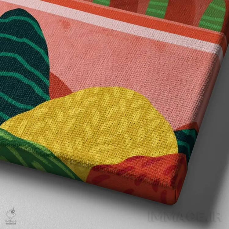 تابلو قطار پاییزی اثر جیدا الاسار - نمای نزدیک بافت بوم