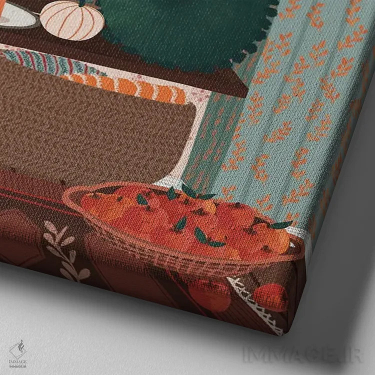 تابلو نوامبر شیرین اثر جیدا الاسار - نمای نزدیک بافت بوم