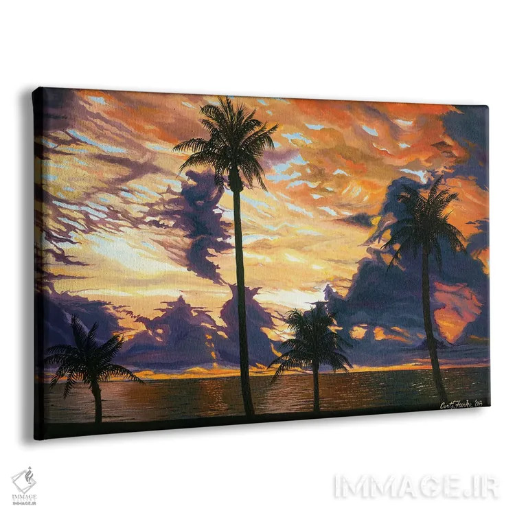تابلو غروب کائوای (هاوایی) اثر کرتیس فانک - نمای پرسپکتیو محصول
