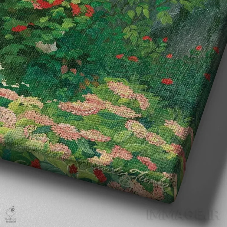 تابلو توسکانی در شکوفه اثر کرتیس فانک - نمای نزدیک بافت بوم