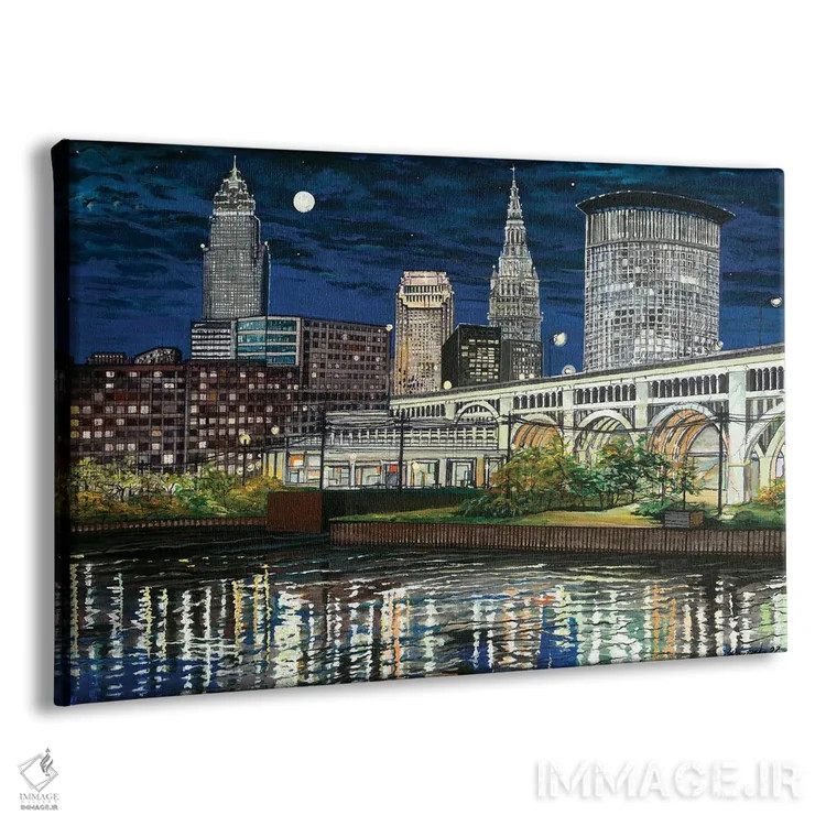 تابلو چراغهای کلیولند اثر کرتیس فانک - نمای پرسپکتیو محصول