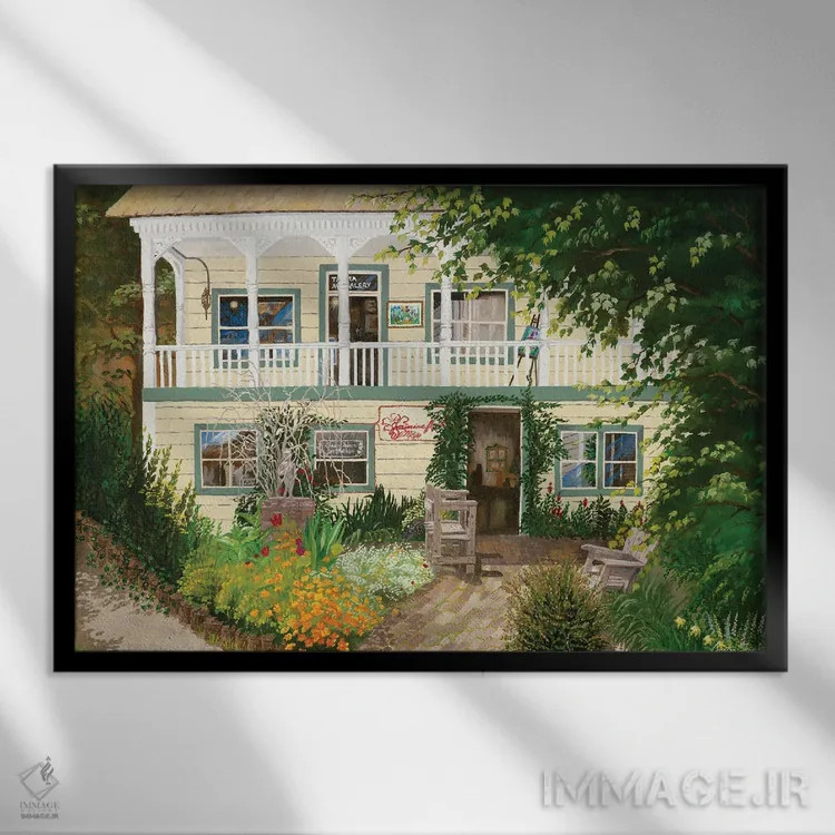 تابلو گلفروشی ساوسالیتو اثر کرتیس فانک - نمای قابدار مشکی