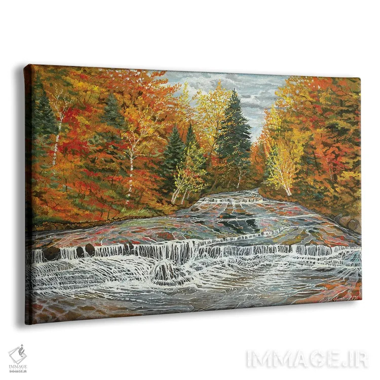 تابلو آبشار رودخانه چاگرین اثر کرتیس فانک - نمای پرسپکتیو محصول