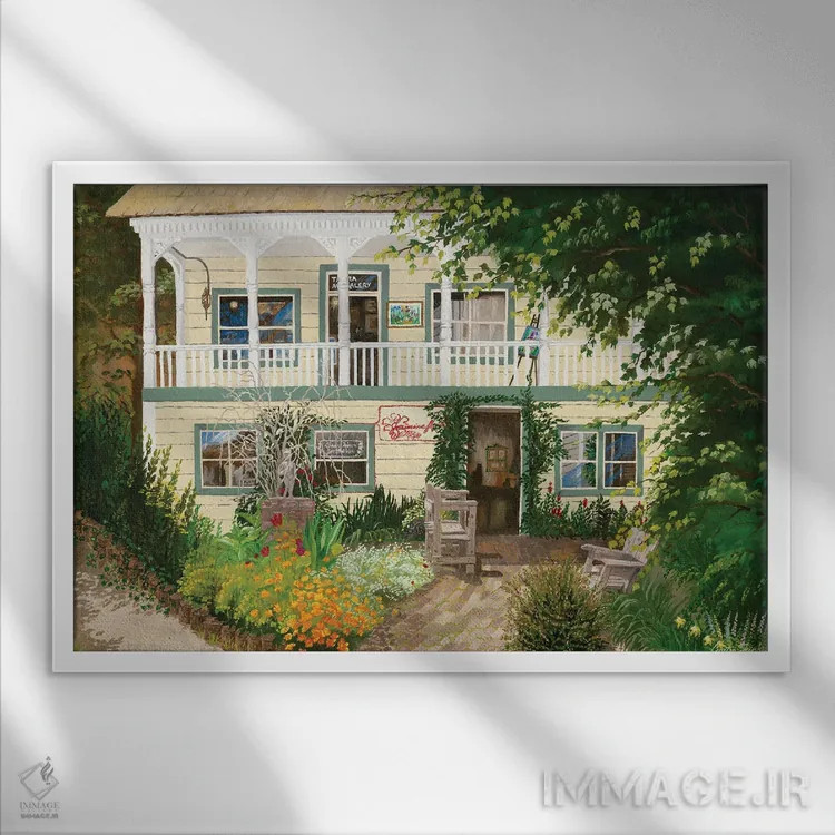 تابلو گلفروشی ساوسالیتو اثر کرتیس فانک - نمای قابدار سفید