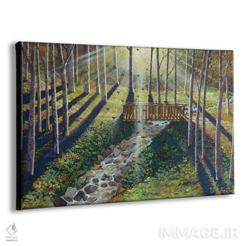 تابلو جویبار سنجاقک اثر کرتیس فانک - نمای پرسپکتیو محصول