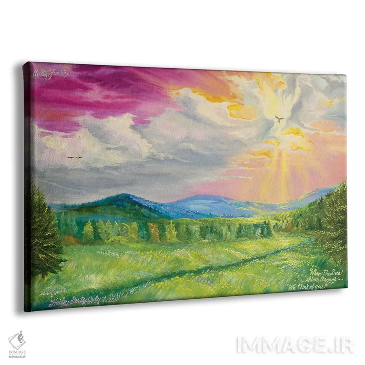 تابلو نشانهای از آسمان اثر کرتیس فانک - نمای پرسپکتیو محصول