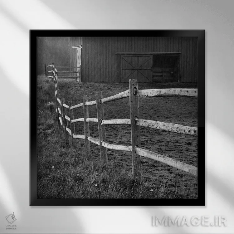 تابلو حصار انبار اثر چیپ فورلی - نمای قابدار مشکی