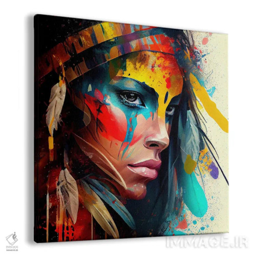 تابلو زن سرخپوست آمریکایی قدرتمند پنجم اثر استودیو کروماتیک فیوژن - نمای پرسپکتیو محصول