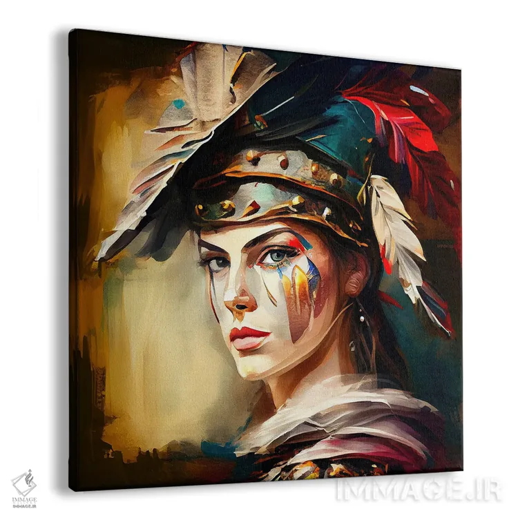 تابلو زن مبارز قرون وسطی قدرتمند سوم اثر استودیو کروماتیک فیوژن - نمای پرسپکتیو محصول