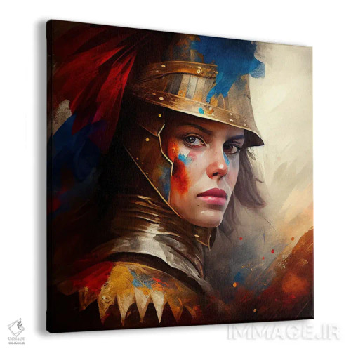 تابلو زن مبارز قرون وسطی قدرتمند چهارم اثر استودیو کروماتیک فیوژن - نمای پرسپکتیو محصول