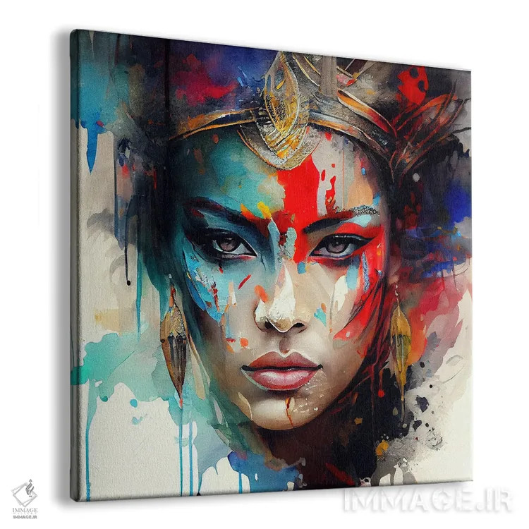 تابلو زن آسیایی قدرتمند یکم اثر استودیو کروماتیک فیوژن - نمای پرسپکتیو محصول