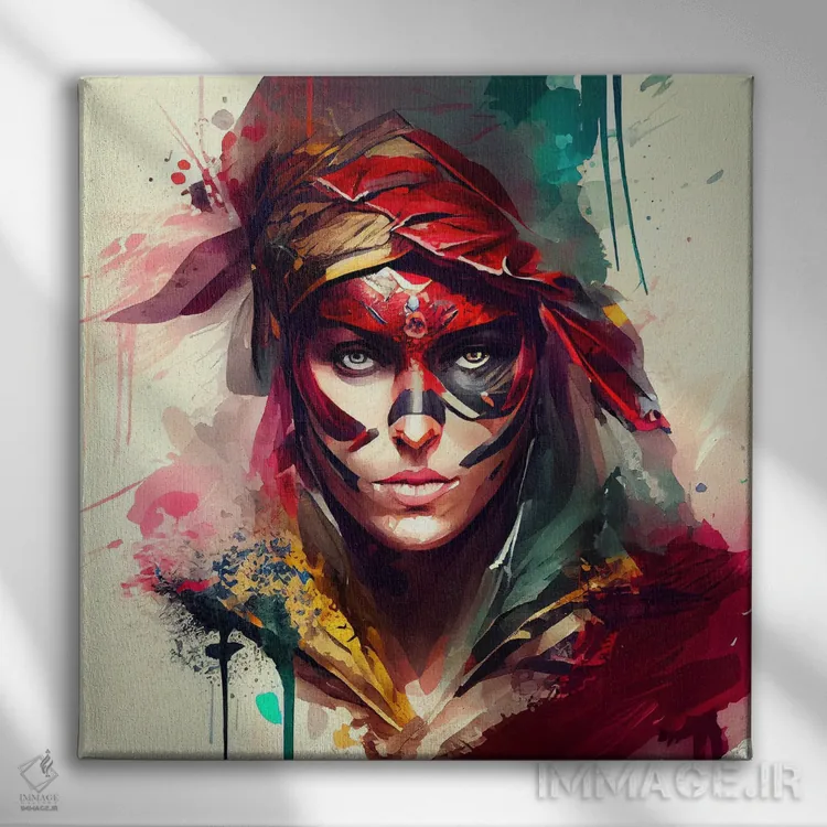 تابلو زن دزد دریایی قدرتمند یکم اثر استودیو کروماتیک فیوژن - نمای روبهرو روی دیوار