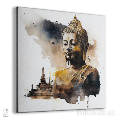 تابلو بودای آبرنگی یکم اثر استودیو کروماتیک فیوژن - نمای پرسپکتیو محصول