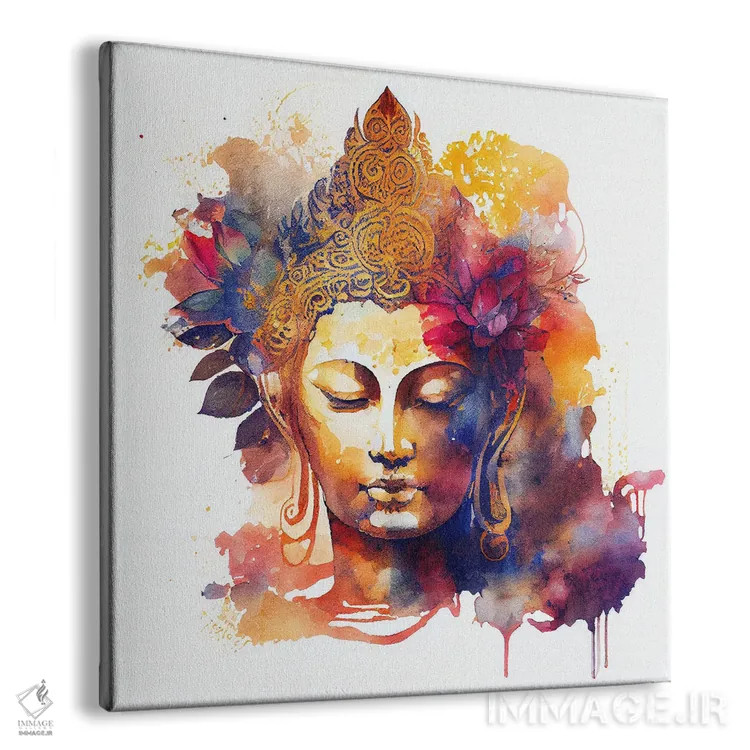 تابلو بودای آبرنگی ششم اثر استودیو کروماتیک فیوژن - نمای پرسپکتیو محصول