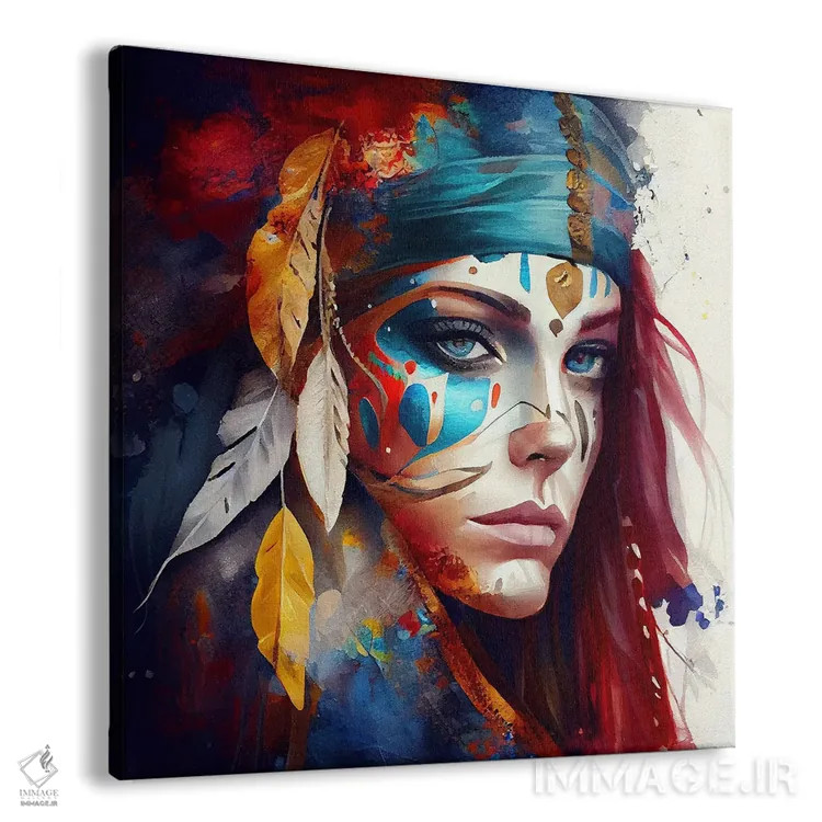 تابلو زن جنگجوی قدرتمند نهم اثر استودیو کروماتیک فیوژن - نمای پرسپکتیو محصول