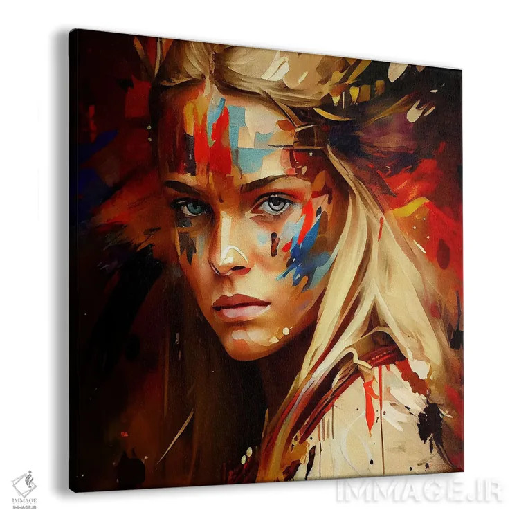 تابلو زن جنگجوی قدرتمند هفتم اثر استودیو کروماتیک فیوژن - نمای پرسپکتیو محصول