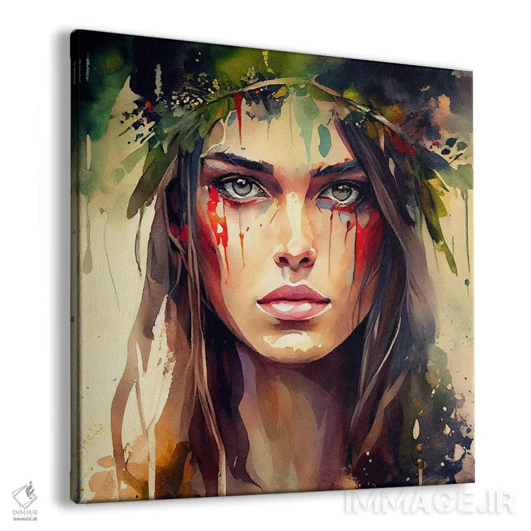 تابلو دروید آبرنگی دوم (جنگجوی طبیعت) اثر استودیو کروماتیک فیوژن - نمای پرسپکتیو محصول