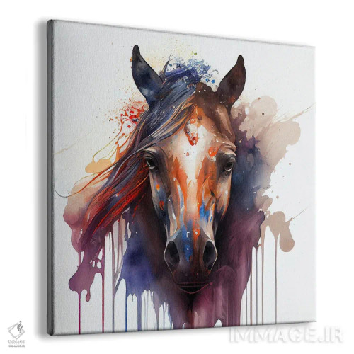 تابلو اسب آبرنگی یکم اثر استودیو کروماتیک فیوژن - نمای پرسپکتیو محصول