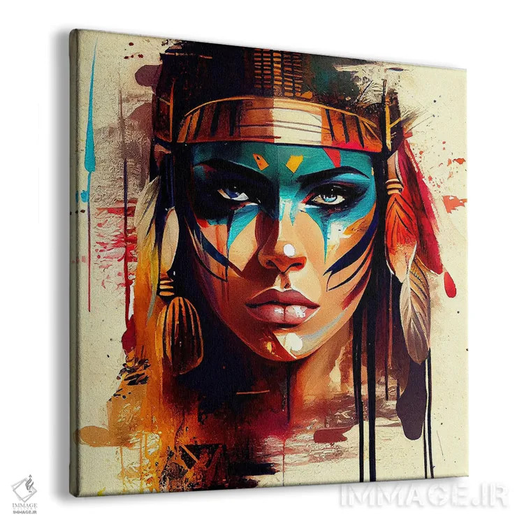 تابلو زن مبارز مصری قدرتمند سوم اثر استودیو کروماتیک فیوژن - نمای پرسپکتیو محصول