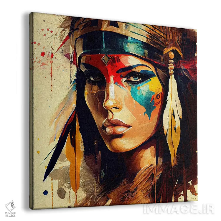 تابلو زن مبارز مصری قدرتمند دوم اثر استودیو کروماتیک فیوژن - نمای پرسپکتیو محصول