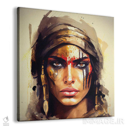 تابلو زن مبارز مصری قدرتمند چهارم اثر استودیو کروماتیک فیوژن - نمای پرسپکتیو محصول