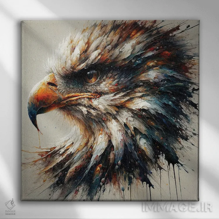 تابلو عقاب قدرتمند اثر استودیو کروماتیک فیوژن - نمای روبهرو روی دیوار