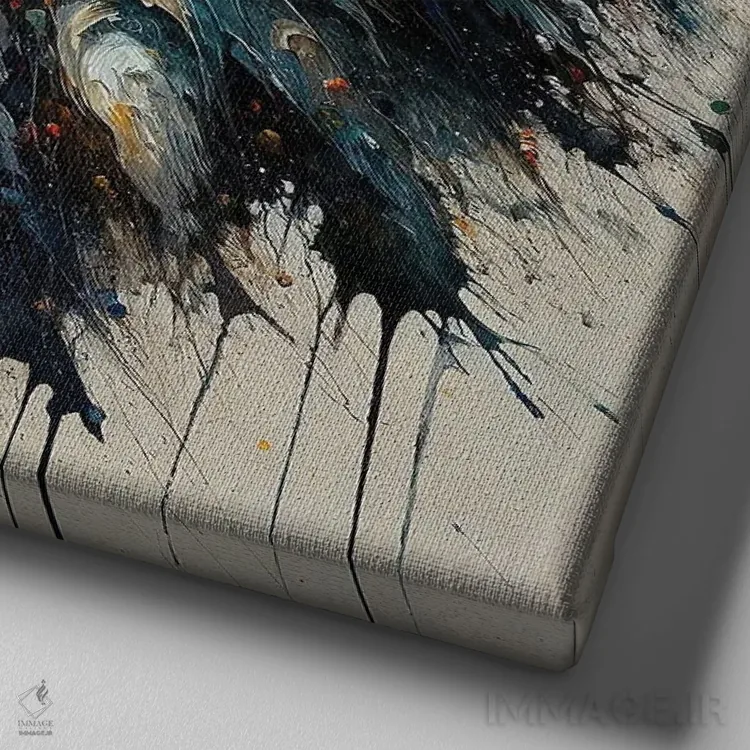 تابلو عقاب قدرتمند اثر استودیو کروماتیک فیوژن - نمای نزدیک بافت بوم