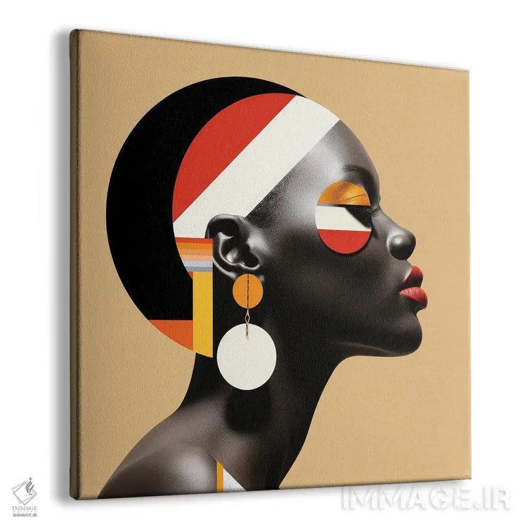 تابلو زن کنیایی باوهاوس IV اثر استودیو کروماتیک فیوژن - نمای پرسپکتیو محصول