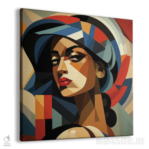 تابلو زن اکوادوری کوبیسم IV اثر استودیو کروماتیک فیوژن - نمای پرسپکتیو محصول