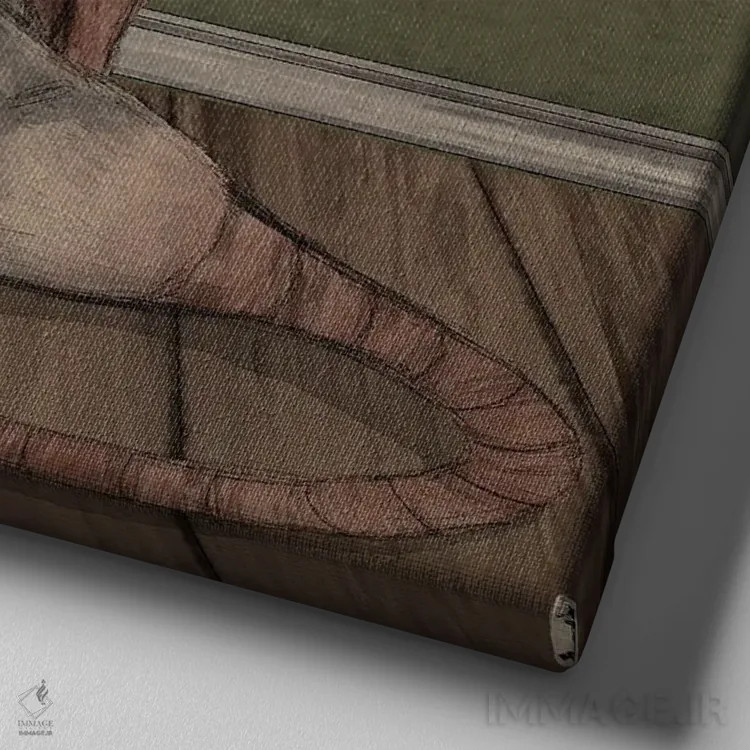 تابلو موش تولدی اثر کرامبز اند گابز (نام هنرمند یا استودیو) - نمای نزدیک بافت بوم