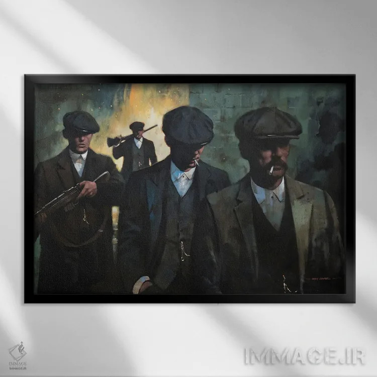 تابلو پیکی بلایندرز (سریال) اثر کریگ کمپبل - نمای قابدار مشکی