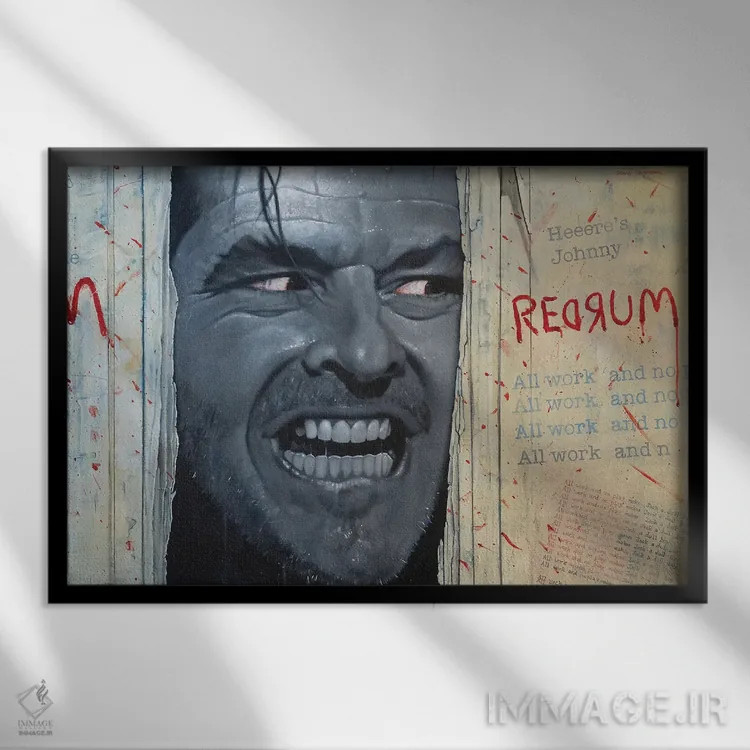 تابلو جک نیکلسون (بازیگر) اثر کریگ کمپبل - نمای قابدار مشکی