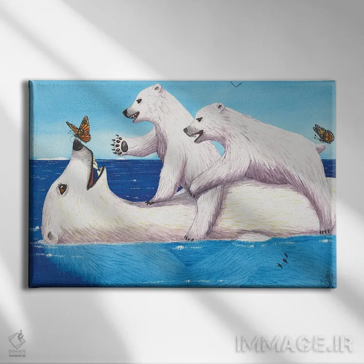 تابلو شناورها اثر کترین جی مکالروی - نمای روبهرو روی دیوار