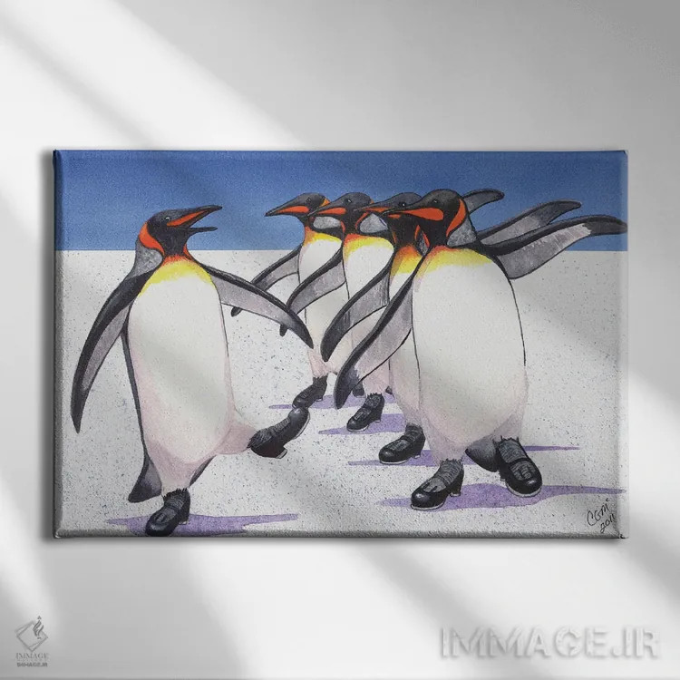 تابلو تق تق زدن اثر کترین جی مکالروی - نمای روبهرو روی دیوار