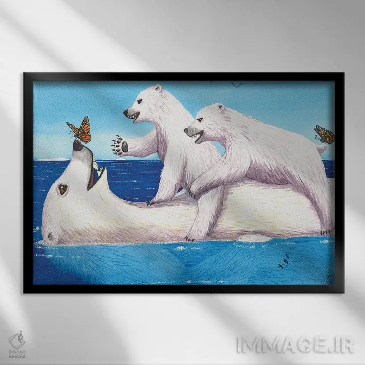 تابلو شناورها اثر کترین جی مکالروی - نمای قابدار مشکی