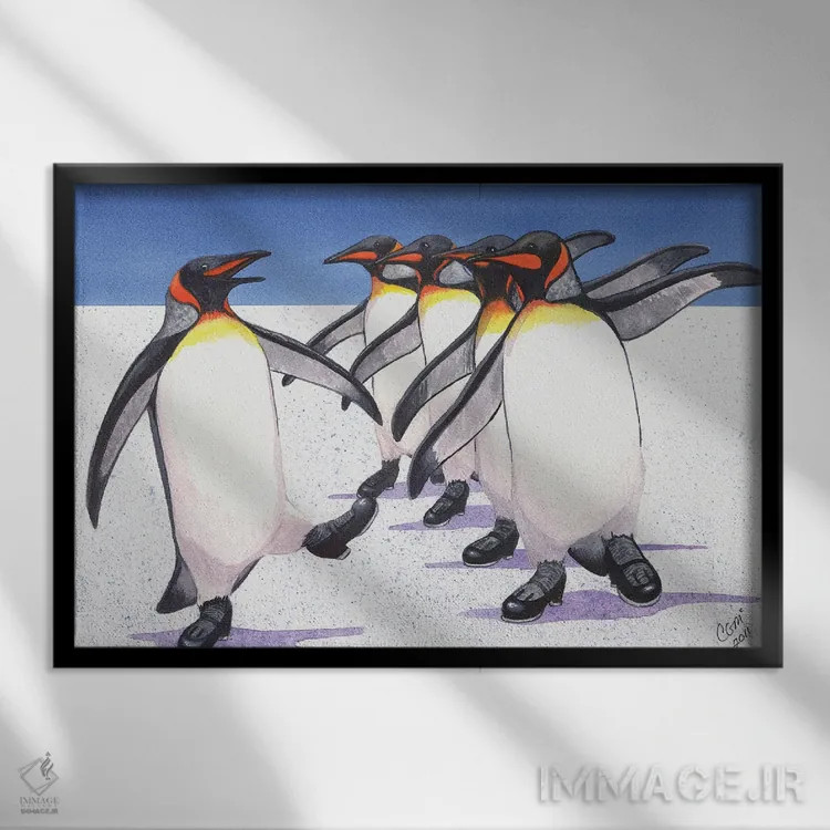 تابلو تق تق زدن اثر کترین جی مکالروی - نمای قابدار مشکی