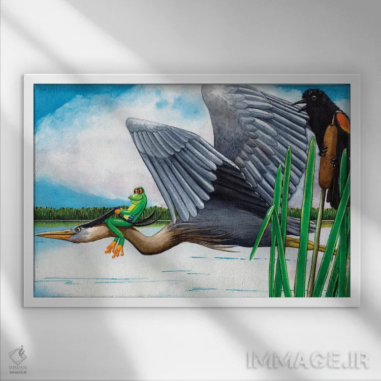 تابلو پرواز سریع! اثر کترین جی مکالروی - نمای قابدار سفید