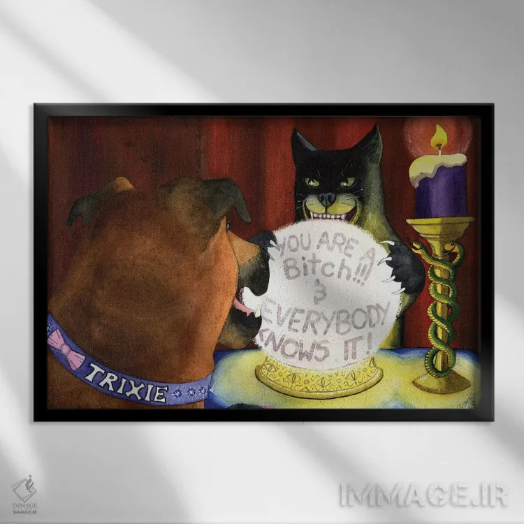 تابلو ارواح هرگز دروغ نمیگویند! اثر کترین جی مکالروی - نمای قابدار مشکی