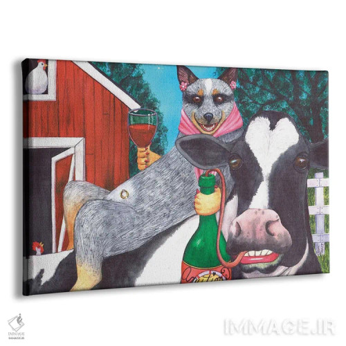 تابلو آنقدر غر میزنیم تا گاوها برگردند! اثر کترین جی مکالروی - نمای پرسپکتیو محصول