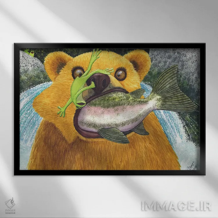 تابلو سوارکاری وحشی! اثر کترین جی مکالروی - نمای قابدار مشکی