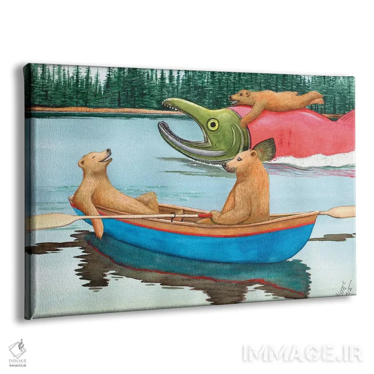 تابلو قایق آبی اثر کترین جی مکالروی - نمای پرسپکتیو محصول
