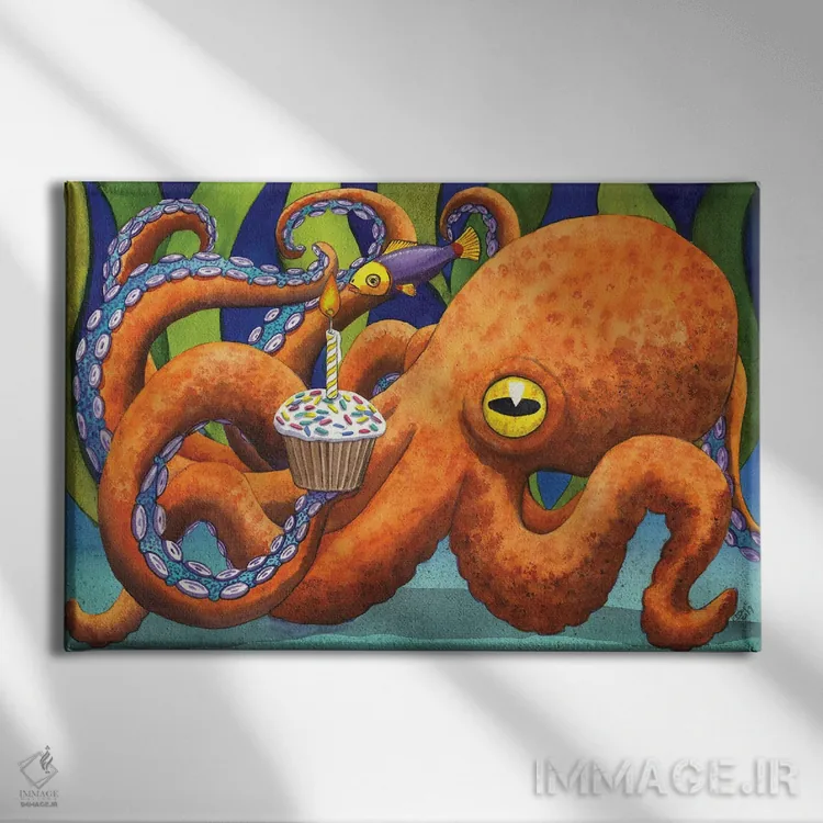 تابلو گربه کوچولوی تولد اثر کترین جی مکالروی - نمای روبهرو روی دیوار