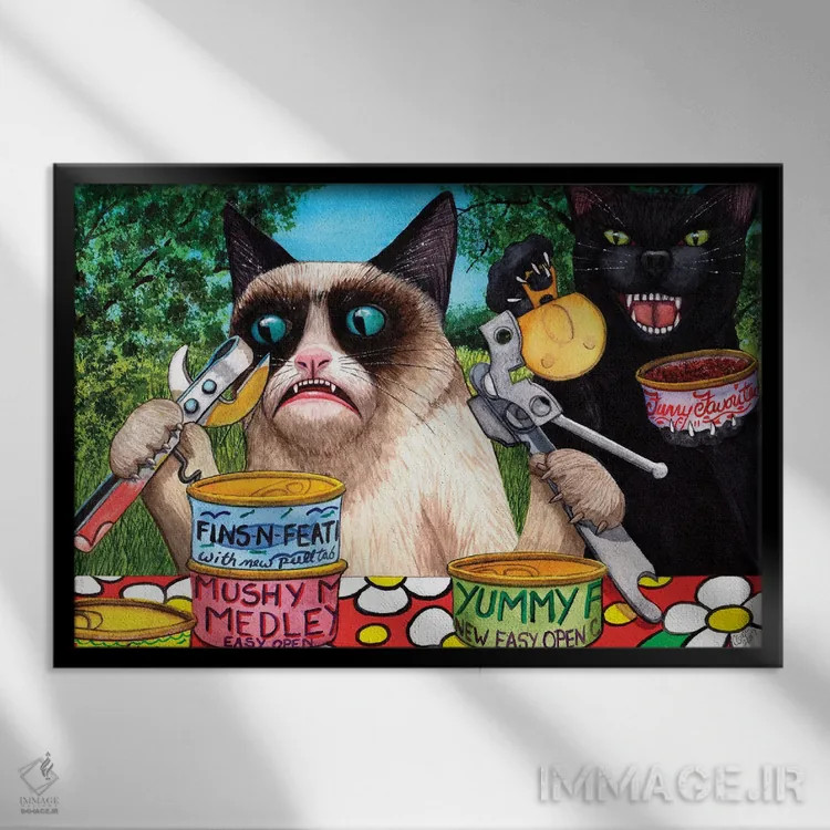 تابلو همه چیز خیلی پیچیده است اثر کترین جی مکالروی - نمای قابدار مشکی