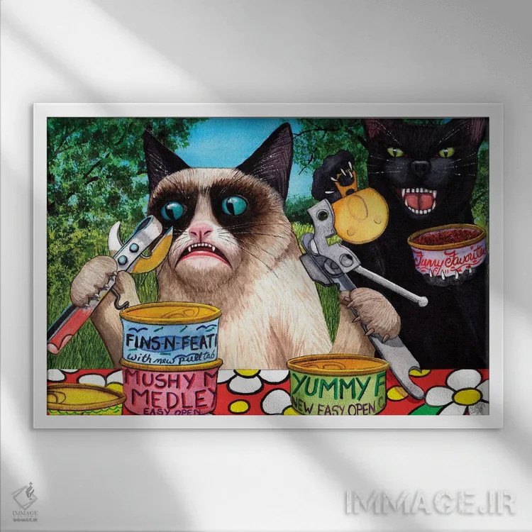 تابلو همه چیز خیلی پیچیده است اثر کترین جی مکالروی - نمای قابدار سفید