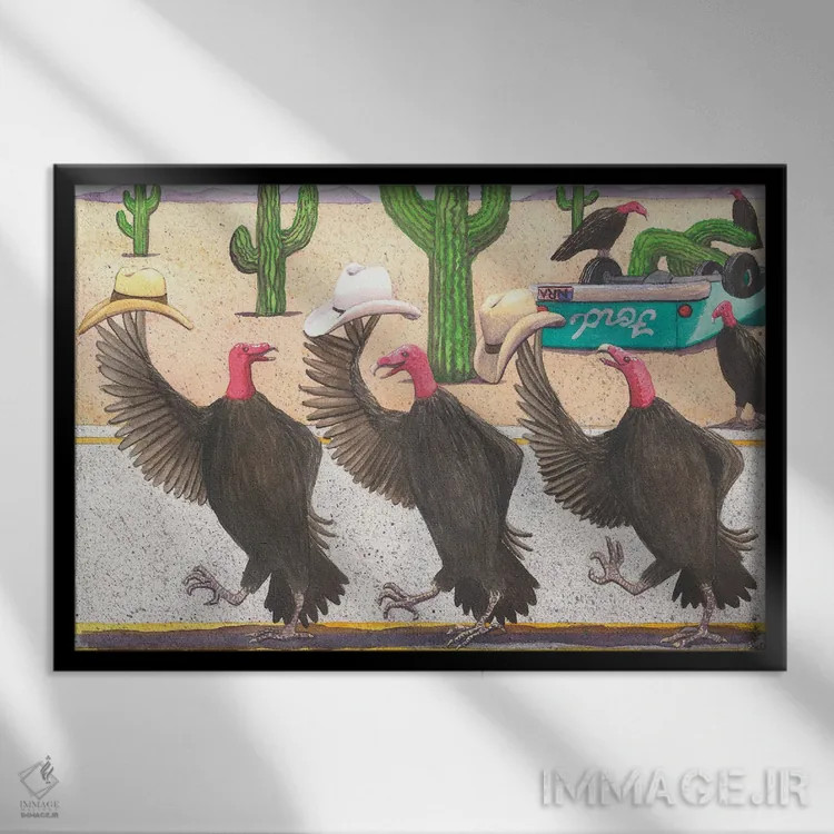 تابلو رقص صفی اثر کترین جی مکالروی - نمای قابدار مشکی