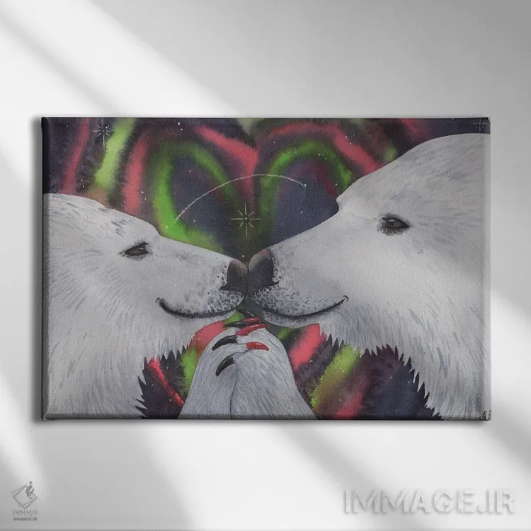 تابلو قطبی شده (دو قطبی/مفهوم عینک هم دارد) اثر کترین جی مکالروی - نمای روبهرو روی دیوار
