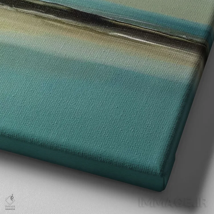 تابلو تالاب اثر کارولین گلد - نمای نزدیک بافت بوم