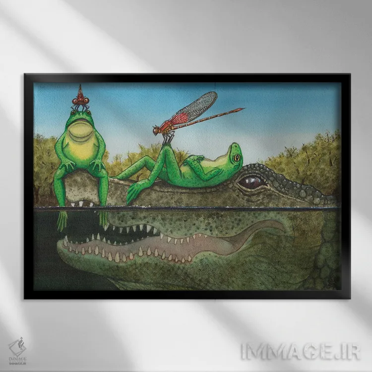 تابلو باتلاق اثر کترین جی مکالروی - نمای قابدار مشکی