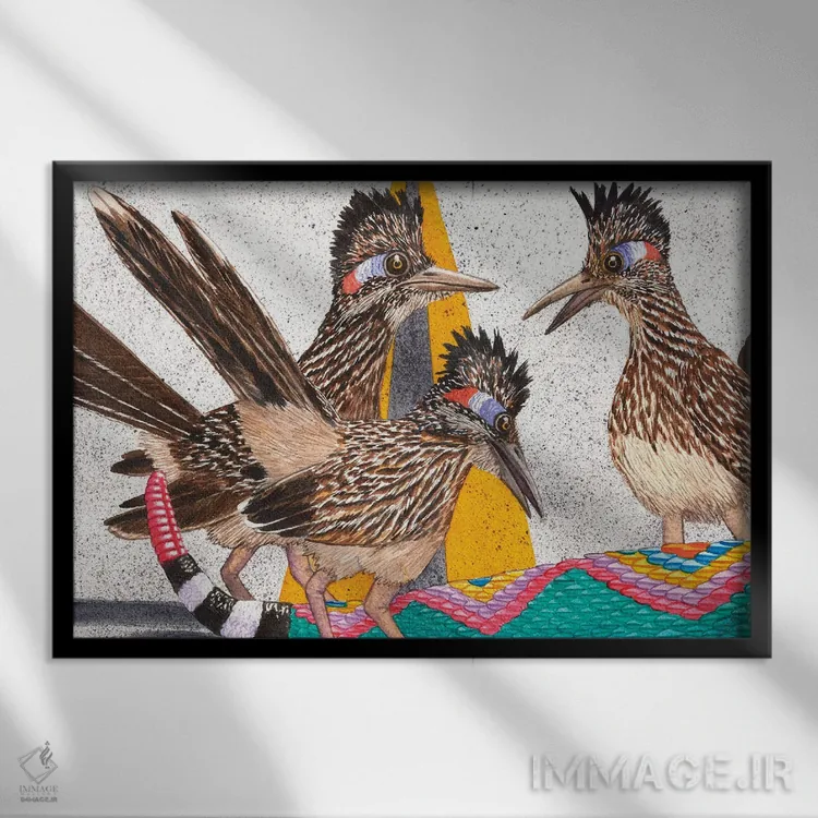 تابلو دم راکونی (گیاه یا اشاره به حیوان) اثر کترین جی مکالروی - نمای قابدار مشکی