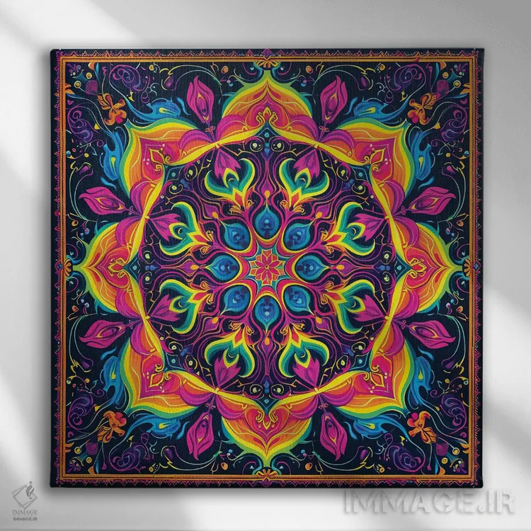 تابلو مندالای ابدی اثر کامرون گری - نمای روبهرو روی دیوار